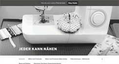 Desktop Screenshot of jeder-kann-naehen.com