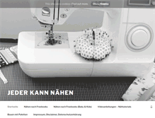 Tablet Screenshot of jeder-kann-naehen.com